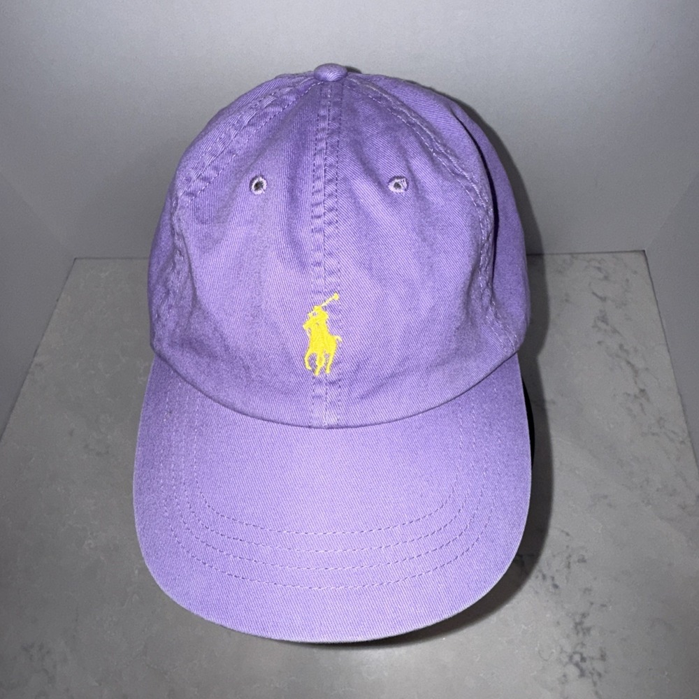 Polo Ralph Lauren Strapback Hat Baseball Cap lavender Pony Logo Embroidered